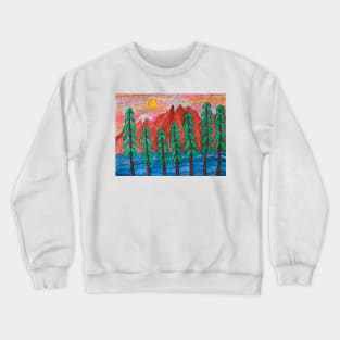 Mountain Scene Crewneck Sweatshirt